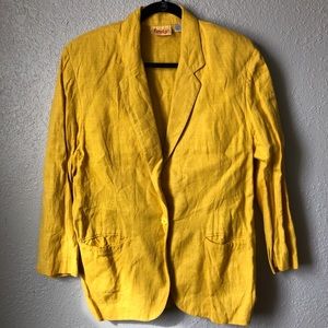 Gold linen blazer